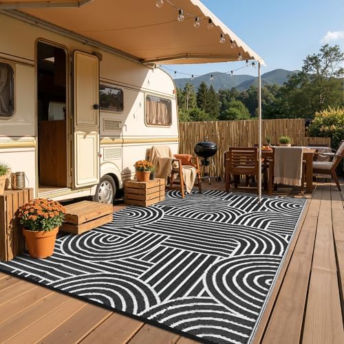 Garvee Reversible Rainbow Outdoor Rug 10x14 - Image 6