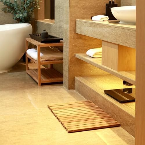 Nordic Teak 100% Solid Teak Wood String Mat - Image 2