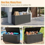 Outdoor Storage Box, Waterproof 100 Gallon Resin Deck Box - Image 3