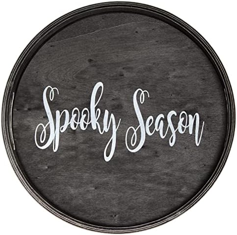 Elegant Designs HG2013-BKS Halloween Decoration Decorative 13.75'' Round Wood - Image 2
