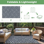 GENIMO Outdoor Rug, Waterproof Plastic Rugs - Image 2