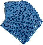 12 Pack Modular Interlocking Cushion 11.6" x 11.6" Rubber Mat Floor Tile Mats by JADERLU