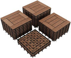 Topeakmart 27PCS Interlocking Deck Tiles 12x12 Patio Flooring by Topeakmart