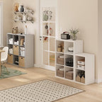 Furinno Cubicle Open Back Decorative Cube Storage Organizer, Light Grey - Image 4