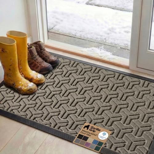 GORILLA GRIP WeatherMAX Door Mat, Indoor Outdoor Use by GorillaGrip
