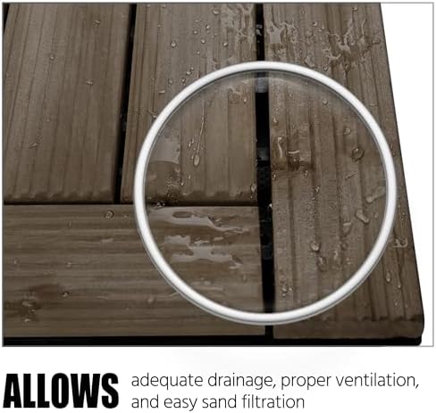 Topeakmart 27PCS Interlocking Deck Tiles 12x12 Patio Flooring - Image 6