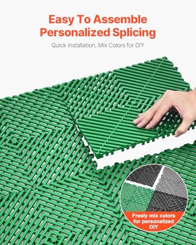 VEVOR Interlocking Drainage Mat, 12” x 12” Splicing Drainage Mats, Non-Slip PP - Image 6