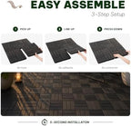 Acacia Interlocking Deck Tiles, 12 Slats, Ebony Black - Image 3