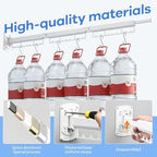 Foldable Wall Mounted Laundry Drying Rack, 3 Fold Retractable Clothes Drying - Image 5