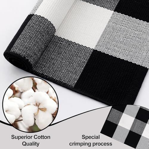OLANLY Fall Door Mat, Buffalo Plaid Rug - Image 5