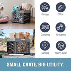 CleverMade Collapsible Milk Crate - 25L - Stone - Image 2