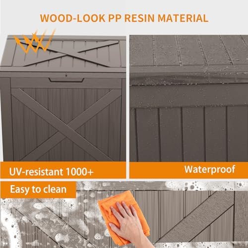 32 Gallon Deck Box, Waterproof Outdoor Storage Boxes - Image 4