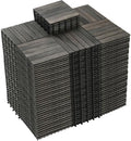 PrimeZone 216 PCS Solid Acacia Wood Interlocking Patio Deck Tiles Outdoor by PrimeZone