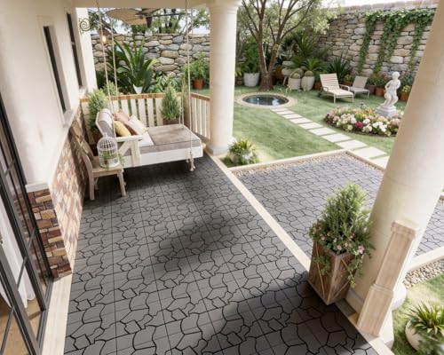 72 PCS Plastic Interlocking Deck Patio Tiles - Image 3