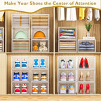 12 Pack Shoe Organizer, Stackable Shoe Storage Boxes - Image 7