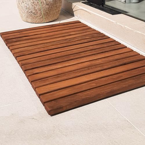 Nordic Teak 100% Solid Teak Wood String Mat - Image 3