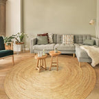 Hausattire Jute Braided Woven Area Rug 8 Feet Round - Image 4