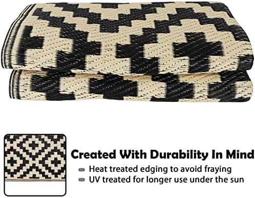 SAND MINE Reversible Mats, Plastic Straw Rug, Modern Area Rug, Large Floor Mat - Image 5