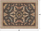 Boho Brown Farmhouse Rug 3x4, Soft Low Pile Entryway Carpet - Image 2