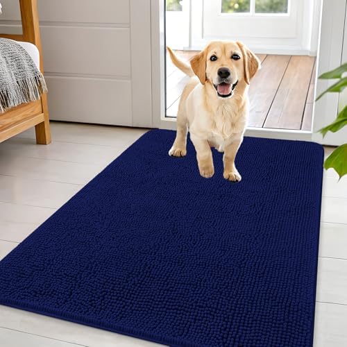 OLANLY Dog Door Mat for Muddy Paws 44x32, Super Absorbent Chenille Mud Mat by OLANLY