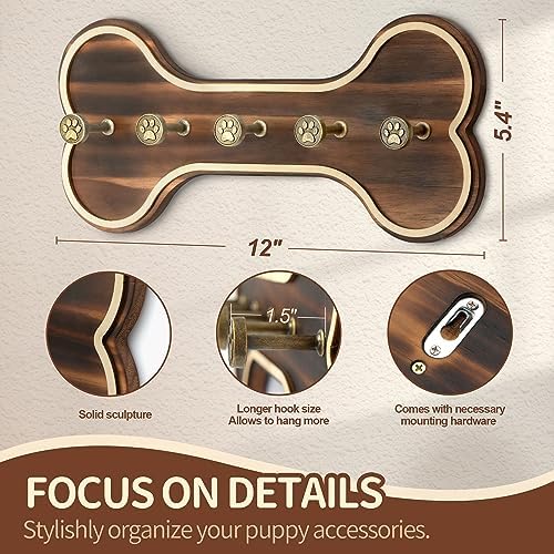 MTERSN Dog Leash Holder Wall Mount - Image 5