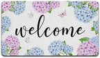 Purple and Blue Hydrangea Welcome Mats Doormat by Unknown