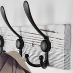 Coat Rack Wall Mount 31.5'' Coat Hanger Wall Mount Old White Coat Hooks - Image 6