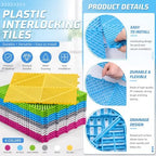 Barydat 72 Pcs 12x12 Garage Floor Tiles Interlocking Drainage - Image 3