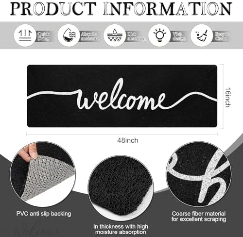 48''x16'' Long Doormat for Entrance Entry - Image 2