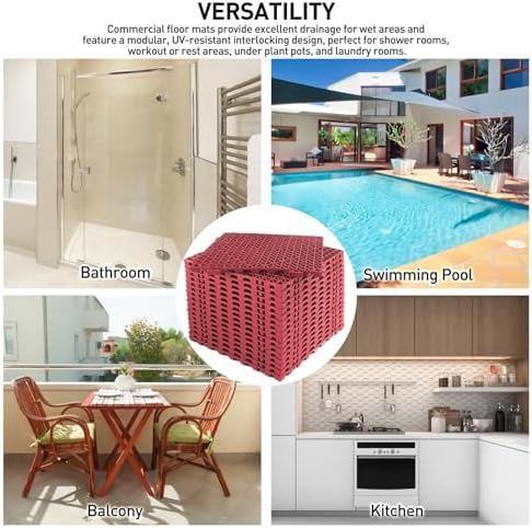MAXWAVE 18 Pack 12" x 12" Modular Interlocking Floor Mats, Soft PVC Non-Slip - Image 6