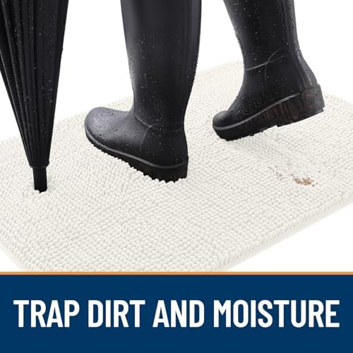 OLANLY Dog Door Mat for Muddy Paws 70x24, Super Absorbent Chenille Mud Mat - Image 2