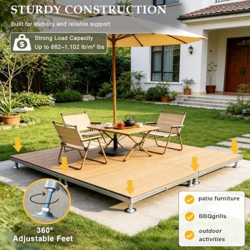 Decking Wood Composite Platform, Flooring Tiles, Raised Deck Platform - Image 3