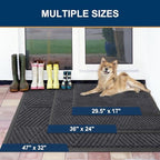 Smiry Front Door Mat Outside Entrance, Low Profile Rubber Doormat - Image 2