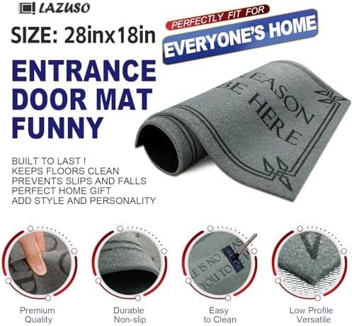 Front Door Mat Funny Welcome Mats Brown There is No Reason - Image 7