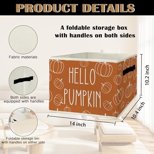 Hello Fall Pumpkin Storage Bins & Boxes - Image 7