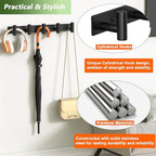 Wall Mounted Coat Rack-5 Hooks, Heavy Duty Stainless Steel Hook Rail - Image 5