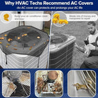 AC Cover for Outside Unit, All-Season Mesh Air Conditioner Cover - Image 2