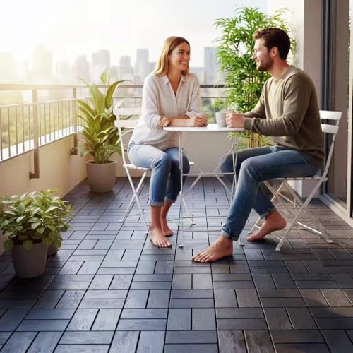 Interlocking Deck Tiles 44 Pack, Plastic Outdoor Deck Tiles - Image 3