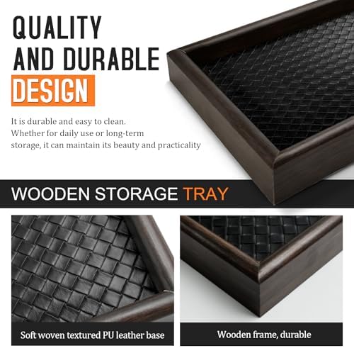 Wooden Valet Tray Desk Organizer - Image 2