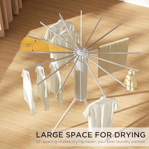 Aluminum Tripod Clothes Drying Rack, Foldable Portable Garment Stand, Space - Image 6