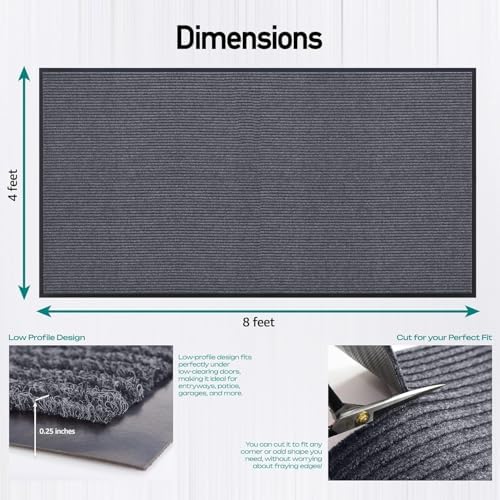 LuxUrux Striped Gray Door Mat - Image 2