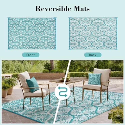 Lahome Outdoor Rugs for Picnic Camping 6x9 - Image 5
