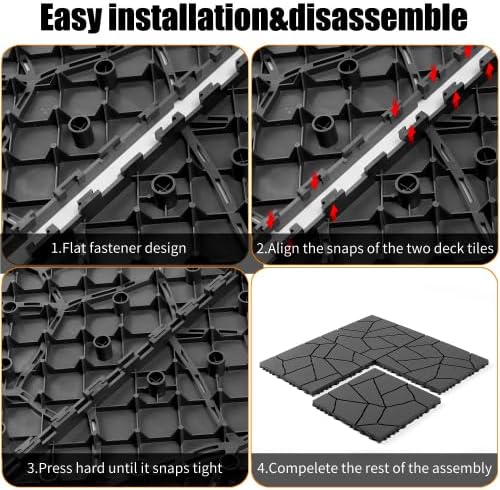 Interlocking Patio Plastic Deck Tiles - Image 4