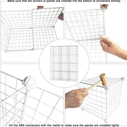 C&AHOME Wire Cube Storage, 12-Cube Storage Organizer Metal, C Grids - Image 7