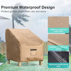 2 Pack Outdoor Patio Chair Covers Waterproof 32"Wx37"Dx36"H - Image 4