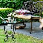 LIFFY Mosaic Outdoor Side Table, Small Bistro Coffee Table - Image 6