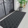 Smiry Front Door Mat Outside Entrance, Low Profile Rubber Doormat by Smiry