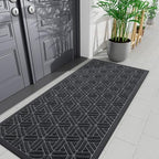 Smiry Front Door Mat Outside Entrance, Low Profile Rubber Doormat by Smiry