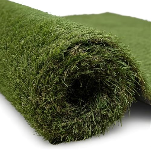 Ottomanson Artificial Grass Runner Natural 31" x 26' by Ottomanson