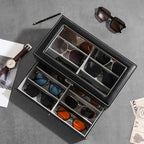 ProCase 12 Slots Sunglasses Organizer, 2 Layer Sunglass Case, Leather Eyeglass - Image 4